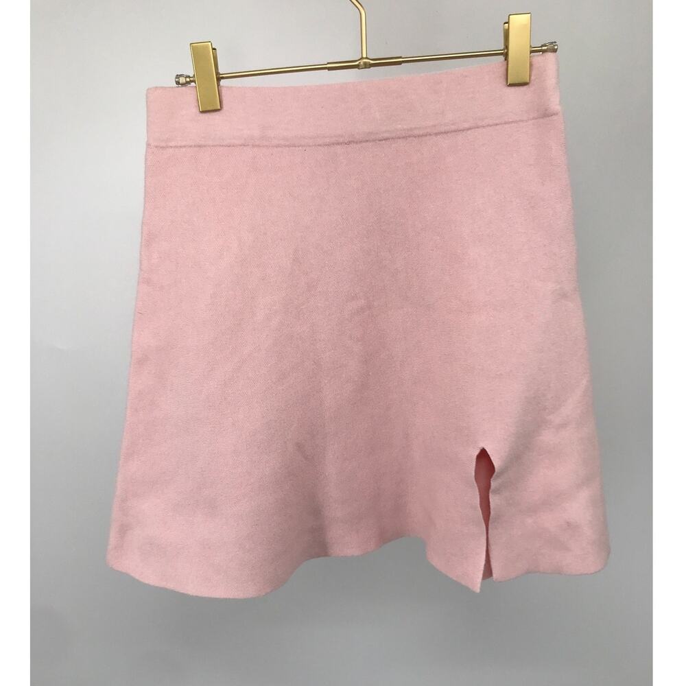 Mable Womens Pink A-Line Sweater Knit Mini Skirt Size M
